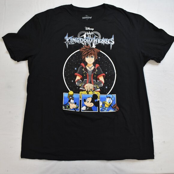 Disney Kingdom Hearts III Men's Sora Mickey Mouse, Goofy, Donald Shirt New 2XL - Picture 1 of 3